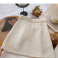 Vintage Design nail bead high waist slim skirt  5589