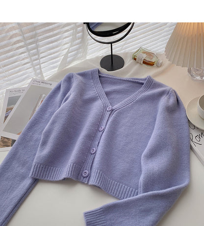 Koreanische Mode kurze hohe Taille vielseitige kleine V-Ausschnitt Top Mode 5894