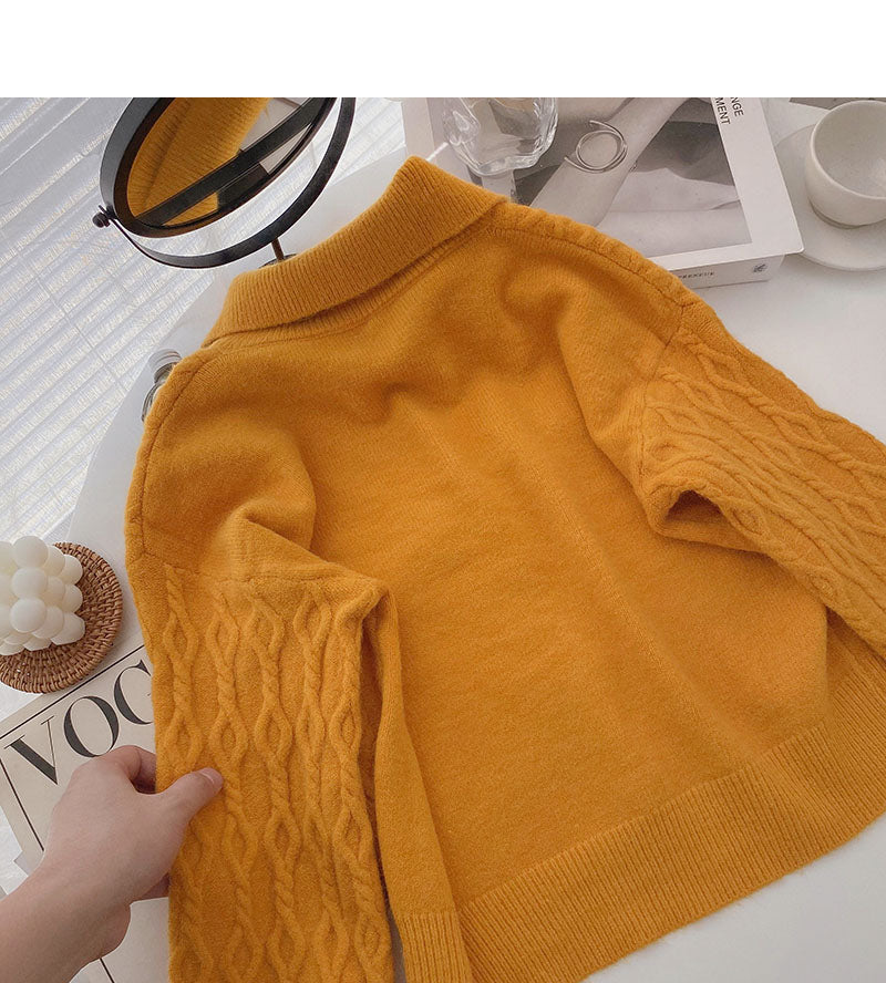 Design sense Vintage Lace up silk scarf loose top  5889