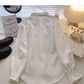 Vintage bandage Lapel slim design long sleeve top  6307