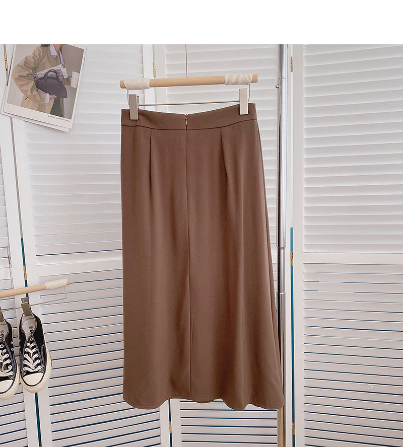 Slim Hong Kong style high waist A-line skirt  5816