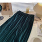 Korean slim and versatile comfortable high waist A-line skirt  5743