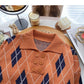 Revers-Pullover im Rauten-Kontrasttop 6050