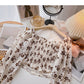 Chemise fleurie Design Sense, col carré, lacets, manches longues, haut 6436