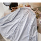 Solid color simple loose single breasted Lapel cardigan top  6380