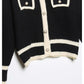 Veste cardigan tricotée à boutons, pull slim polyvalent à la mode 7274