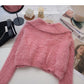 Sweet temperament mohair sweater coat cardigan  5921