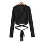 Design sense: the hot girl with exposed navel wears a solid color sweater  7480