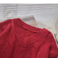 Long sleeve solid V-Neck Sweater is thin, gentle and versatile top  6729