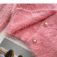 Süßer Cardigan 6019 mit V-Ausschnitt und Blumenstickerei im ausländischen Stil