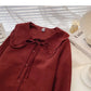 Retro minority flared sleeve blouse  6308