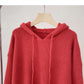 Pull femme style paresseux rétro ample à manches longues à capuche faux haut deux pièces 6197