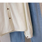 Baby collar long sleeve Vintage shirt casual loose top fashion  6431