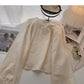 Chemise bébé à manches longues et col carré brodée au design coréen 6292