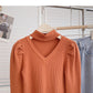 Design sense personalized sweater stand collar top  6520