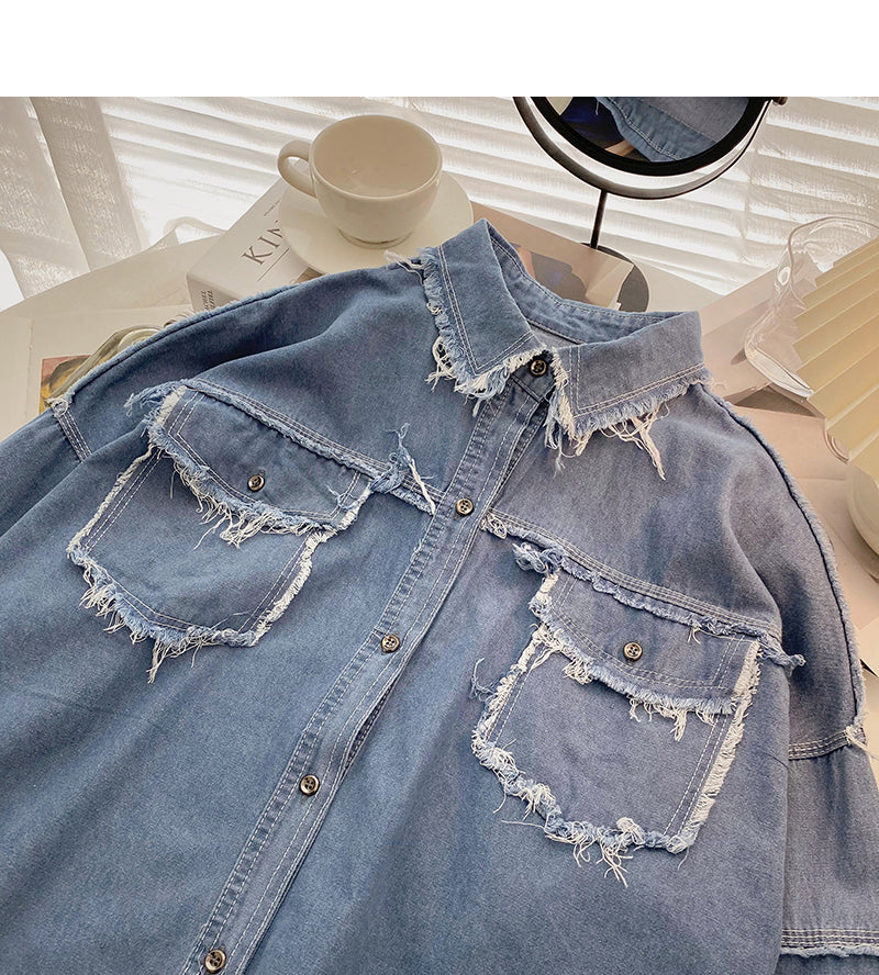 Manteau chemise à poche en laine, modèle à revers, femme 6321