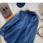 Denim Long sleeve design, stitching and thin shirt  6333