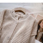 New Korean design lantern sleeve hole short top  5939