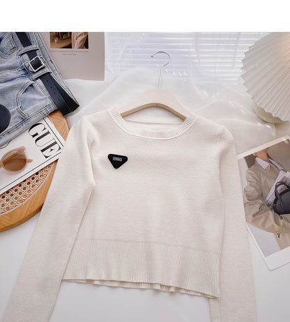 Vielseitiges, schlichtes, kurzes Pullover Top 6620