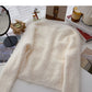 Korean simple casual French retro single breasted long sleeved top  5995