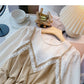 Vintage shirt with thin waist stitching fake two tops  6387