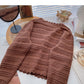 New Korean minority retro solid color thin V-Neck long sleeve top  6586