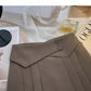 Age reducing design, slim high waist pleated skirt  5662