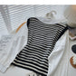 A trendy long sleeved shirt with small foreign style knitted stripe stitching  6331