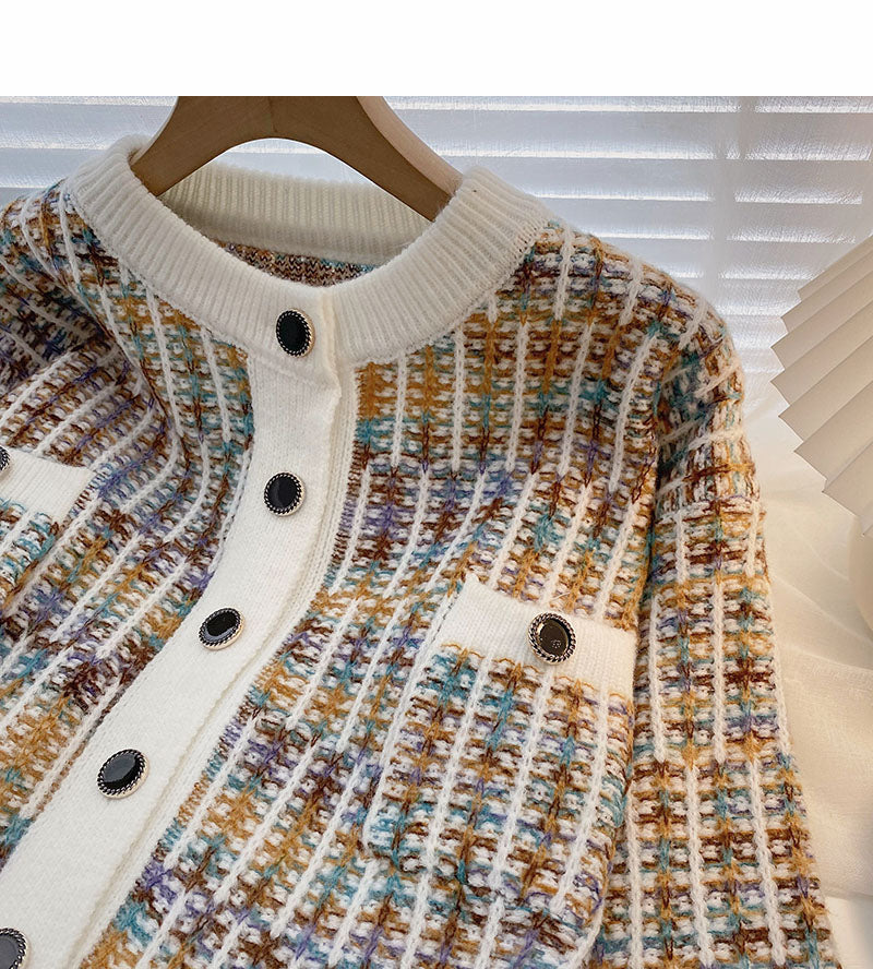 Design casual retro contrast coat  5890