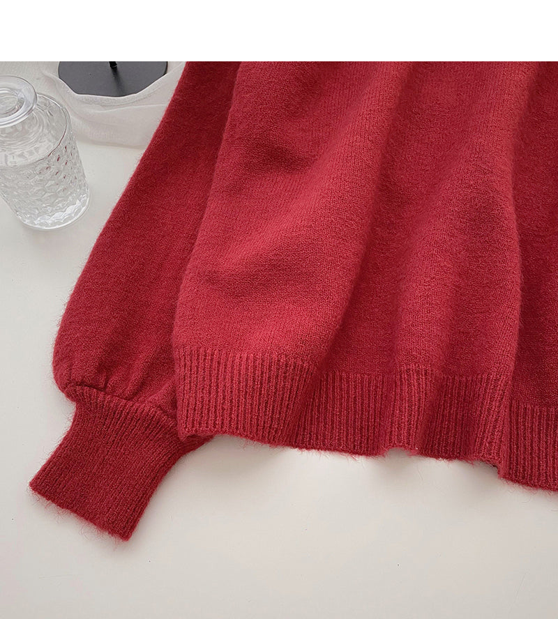 Lazy port style casual loose Pullover Top  5919