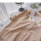 Chemise à petits pois français Chemise brodée à revers 6266