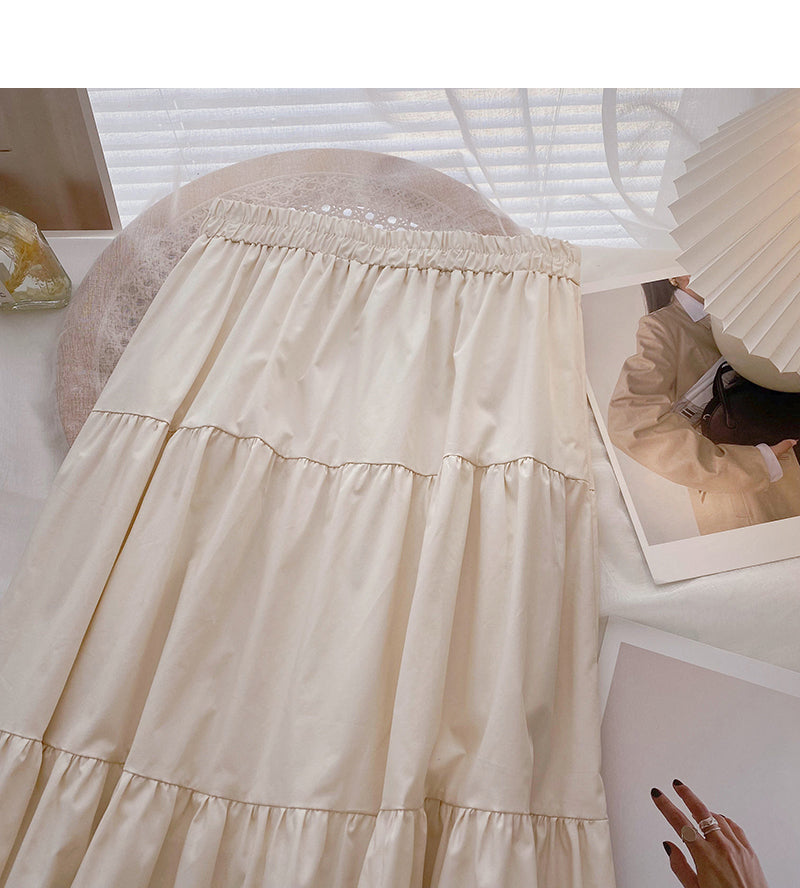 Foreign style slim design high waist elastic skirt 5817
