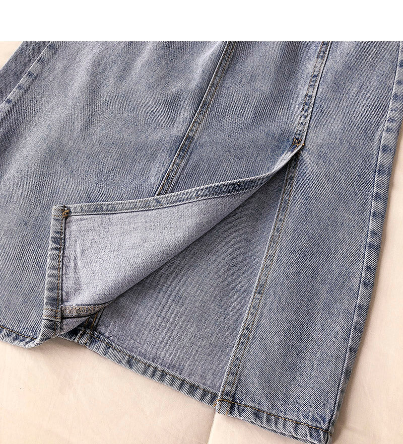 New women's Korean retro Hong Kong cowboy student skirt  5679