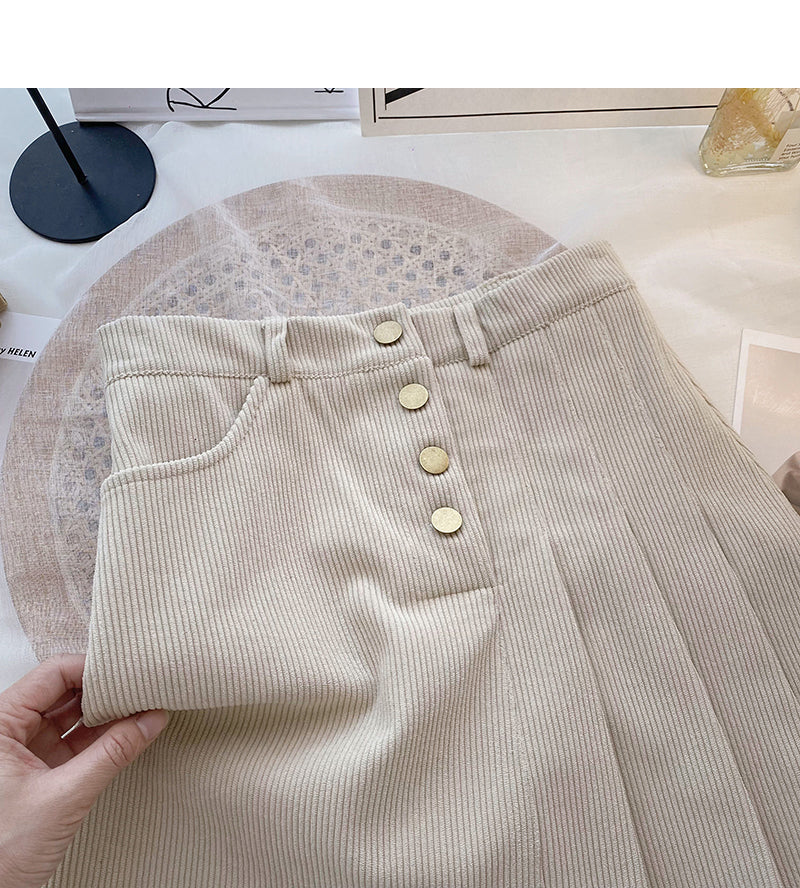 Jupe trapèze taille haute à coupe slim 5653