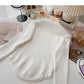 Niche design knitwear square neck double row button top fashion  6506