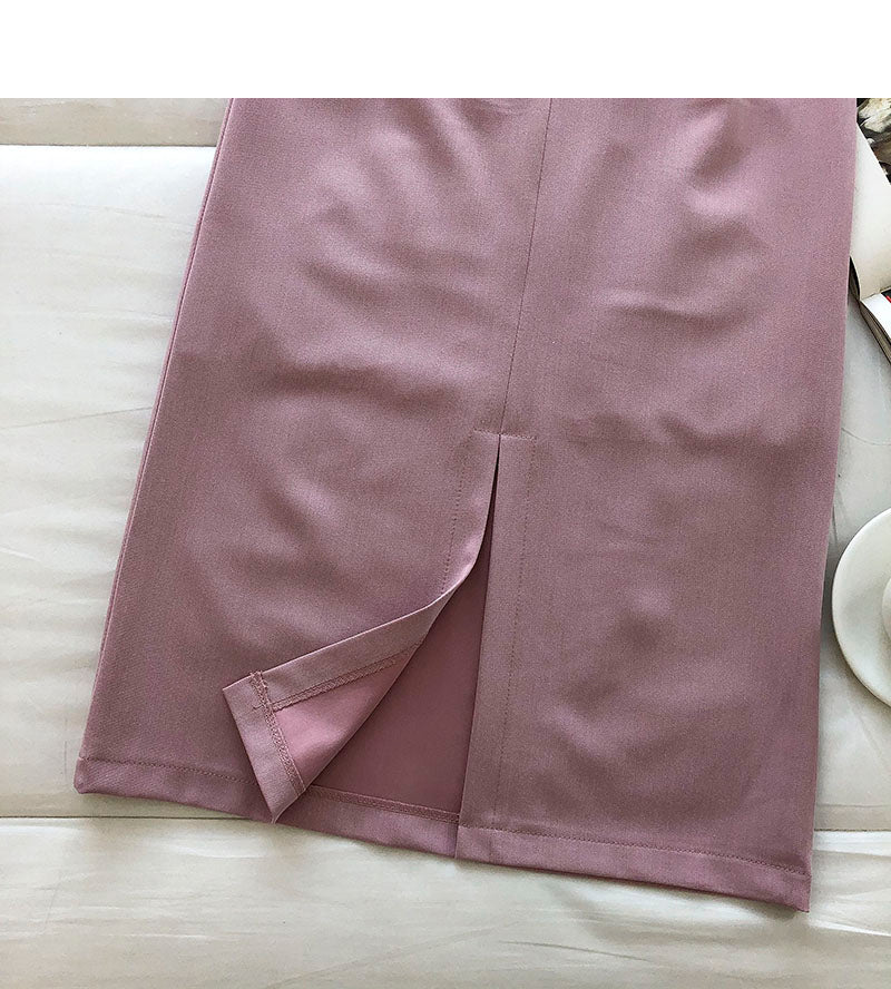 Das koreanische Damenkleid ist sanft und dünn, geteilter mittlerer und langer Rock 5688