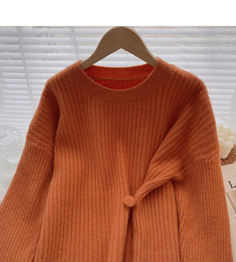 Korean minority design foreign style one button loose top fashion  5935