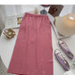 Korean version of lazy style versatile pop split skirt  5783