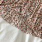 Bow tie tie round neck crimped floral doll shirt  6236