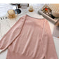 Long sleeve T-shirt design sense nail bead contrast bow top  6497