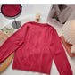 Cardigan tricoté vintage à col en T et nœud 6494