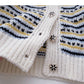 Niche fashion retro contrast striped long sleeved top  5883