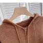 New Korean casual simple solid color loose hooded top  6036