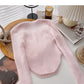 Wollpullover, Slim Fit, kurzes Oberteil mit eckigem Ausschnitt, zweireihig geknöpft 6603