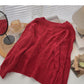 Long sleeve solid V-Neck Sweater is thin, gentle and versatile top  6729