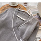 Small man leisure foreign style simple V-neck one button top  6650