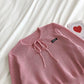 Neues koreanisches Casual-Ins-Faul-Langarm-Pullover-Top 6476