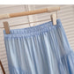 Korean version small fresh pure color versatile high waist skirt  5821