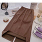 A-line mid length skirt with high waist and A-line  5720