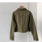 Hong Kong style, ancient and versatile student long sleeved short coat  6213
